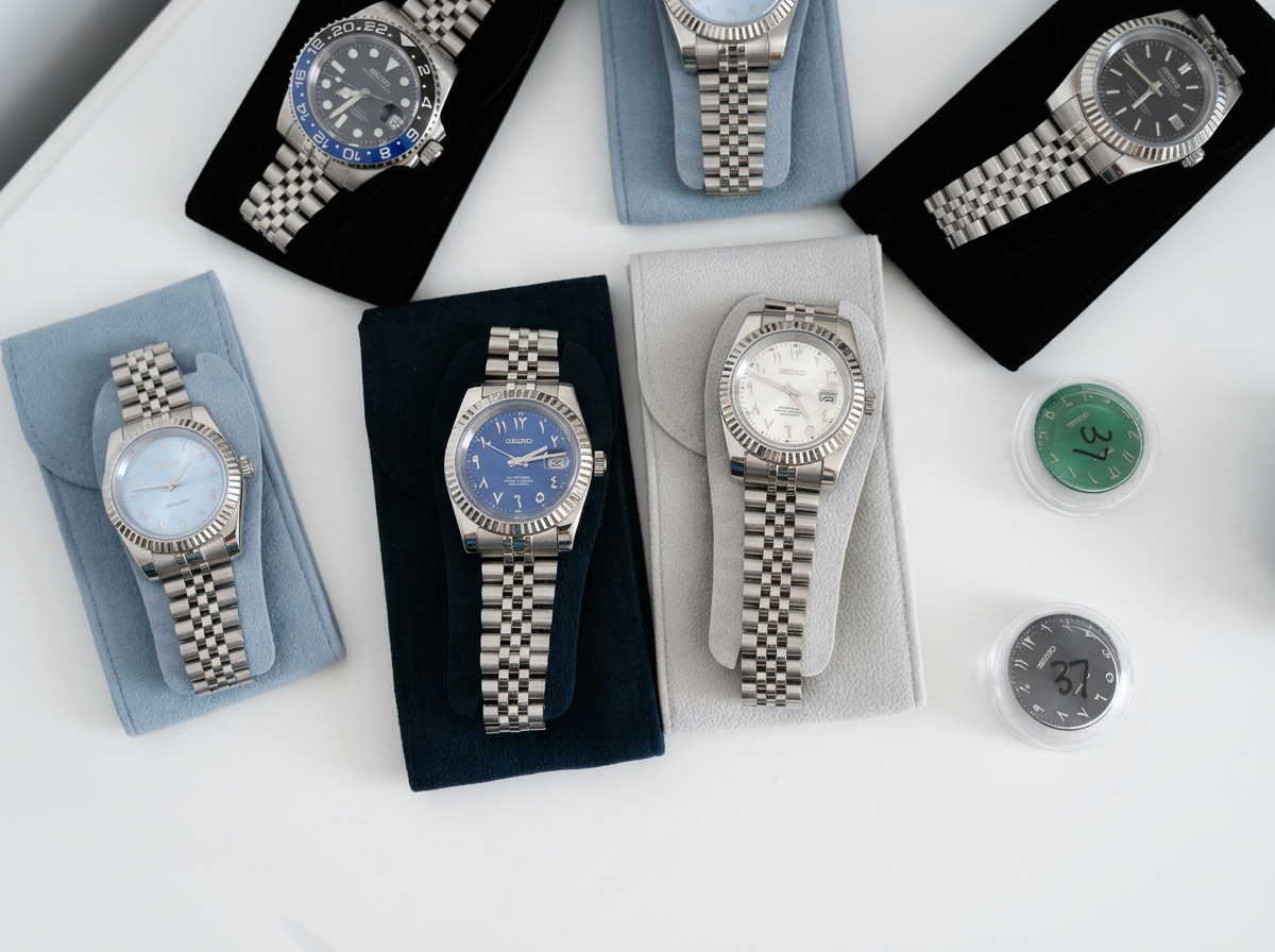 Sélection de montres Seiko modifiées par l'Atelier du Chrono